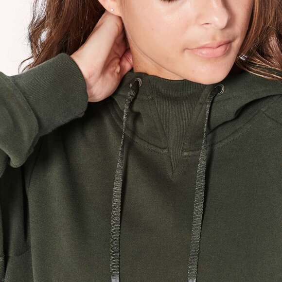 Lululemon Warm for Winter Hoodie Dark Olive Size 8 - Picture 2 of 7